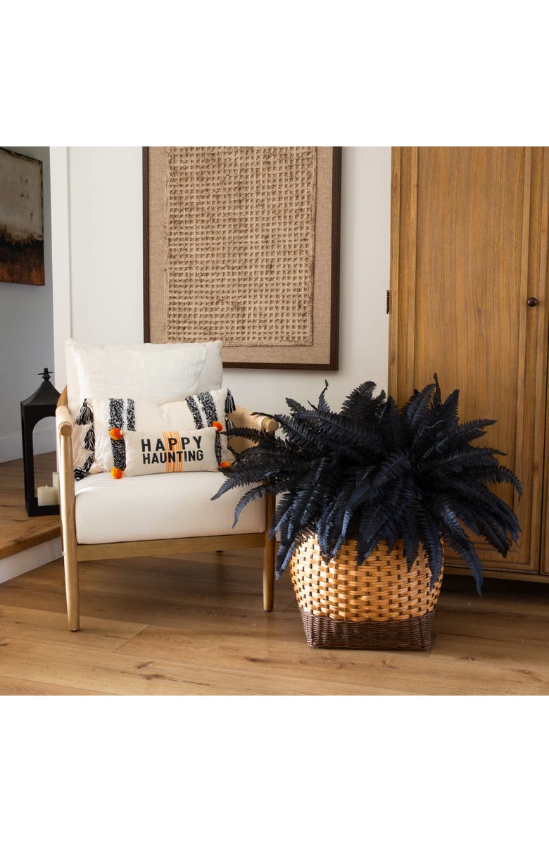 NEARLY NATURAL 40-in Artificial Halloween Black Boston Fern - Set of 2, Alternate, color, Black