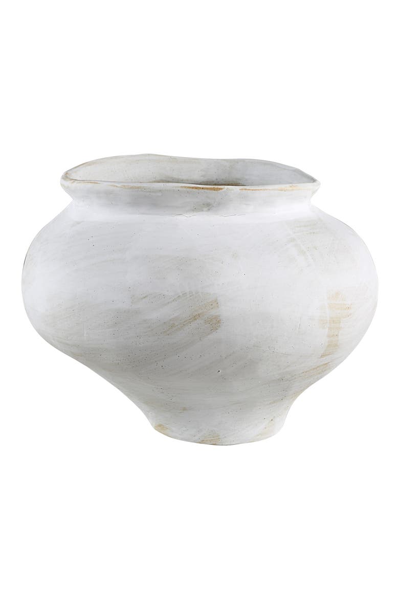 Terracotta Vase, Main, color, WHITE