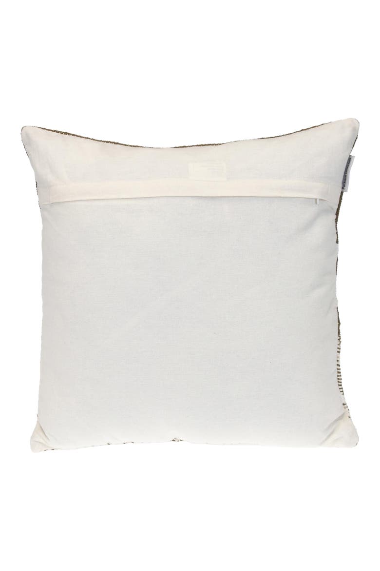 Stripe Square Accent Pillow, Alternate, color, BROWN