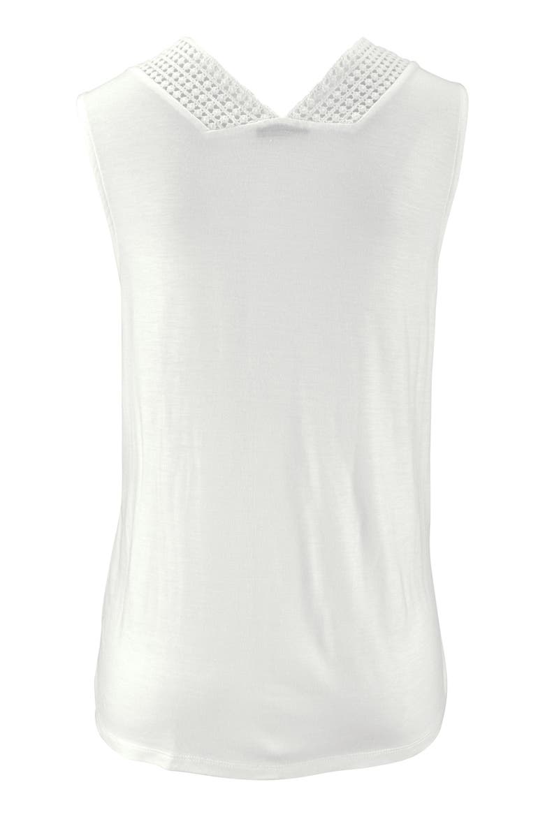 Crochet Insert Tank Top, Alternate, color, White