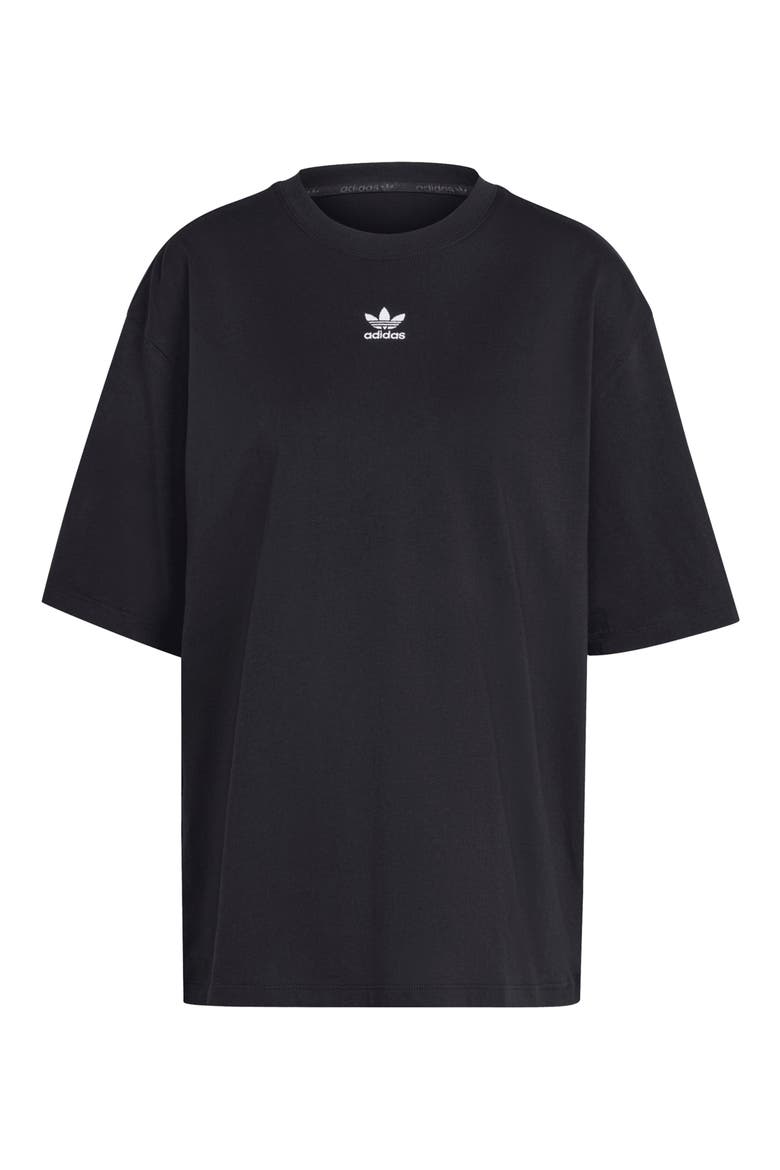 Essentials Lifestyle Trefoil Logo Cotton T-Shirt, Alternate, color, BLACK
