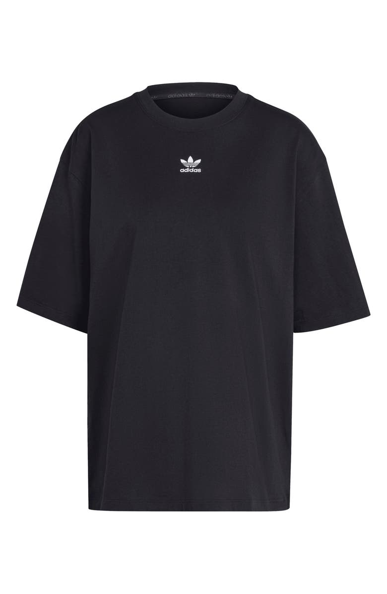 adidas Essentials Lifestyle Trefoil Logo Cotton T-Shirt, Alternate, color, Black