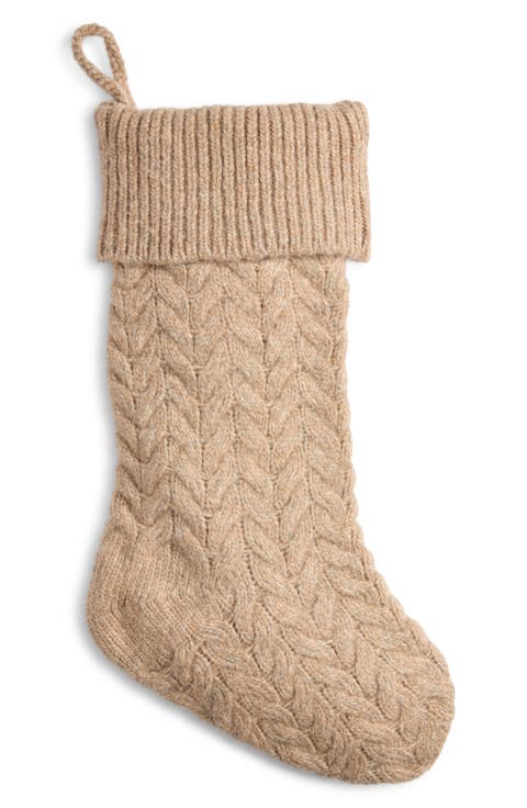 Zig Zag Knit Christmas Stocking