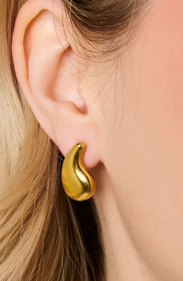 Little Sky Stone Lila Teardrop Stud Earrings, Alternate, color, Gold