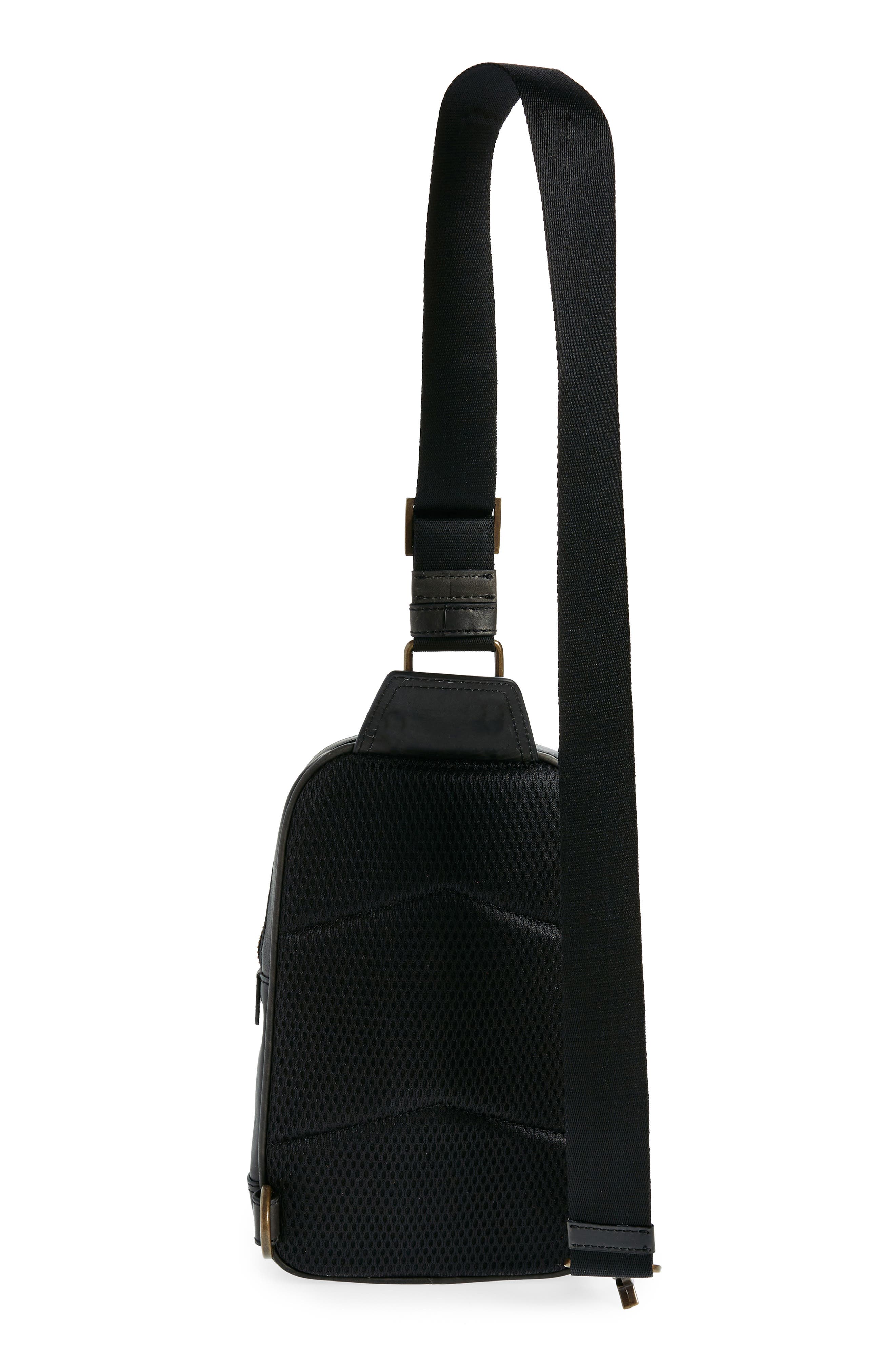 Johnston & Murphy Sling Shoulder Bag, Alternate, color, Black