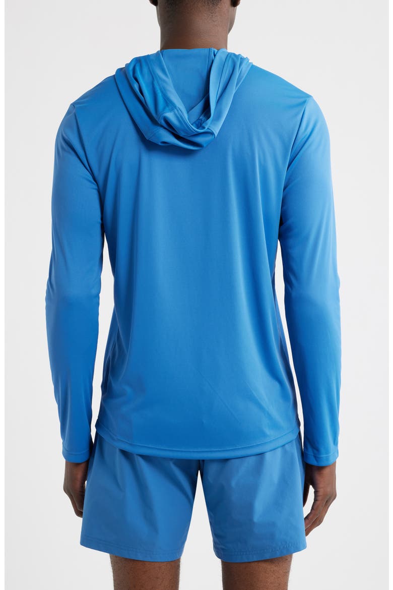Hooded Long Sleeve Rashguard, Alternate, color, BRIGHT BLUE