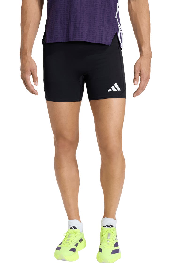 Adizero Short Performance Tight Shorts, Main, color, BLACK