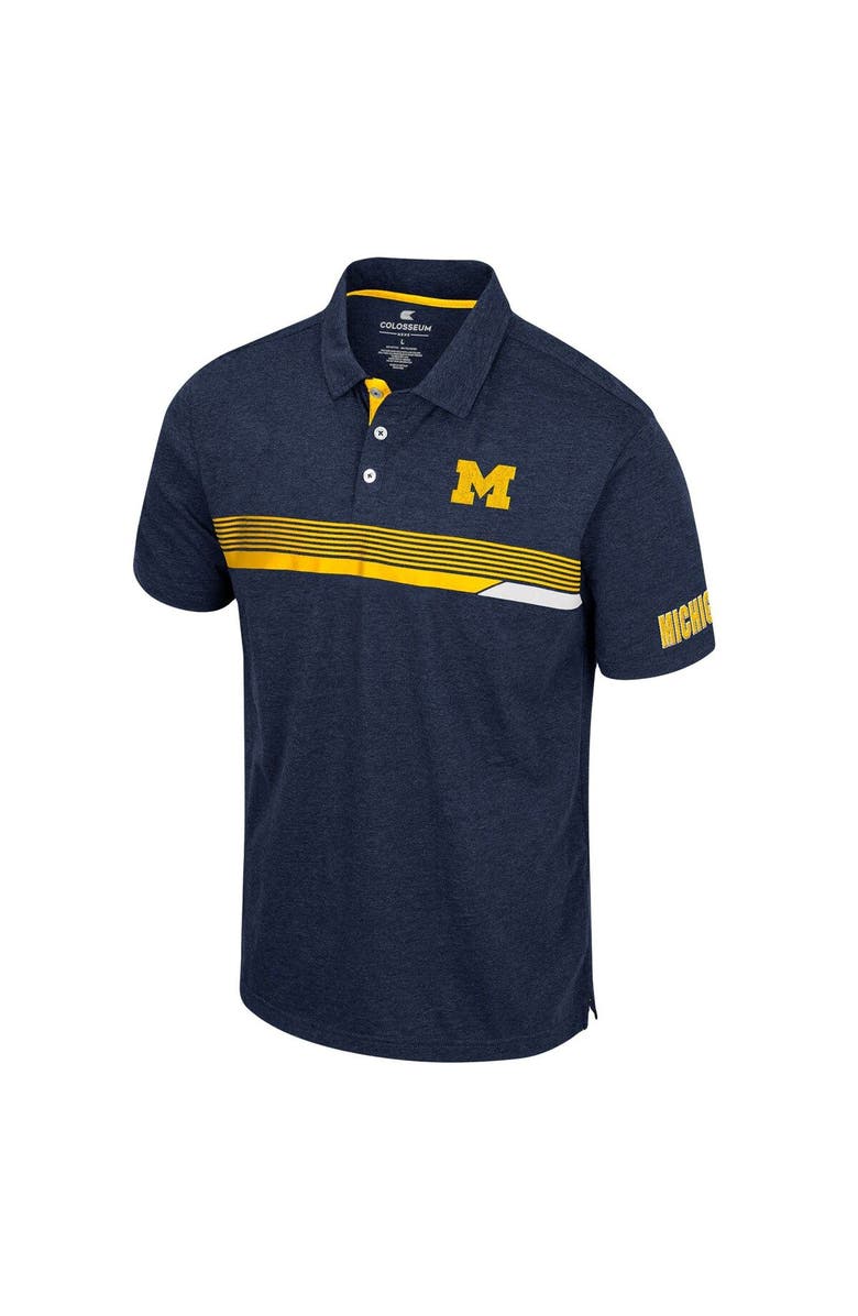 COLOSSEUM Men's Colosseum  Navy Michigan Wolverines No Problemo Polo, Alternate, color, 
