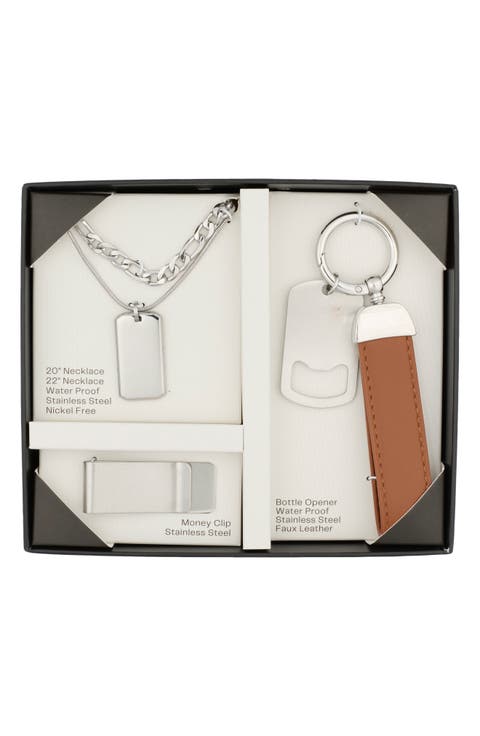 Men's Stainless Steel 4-Piece Jewelry Set