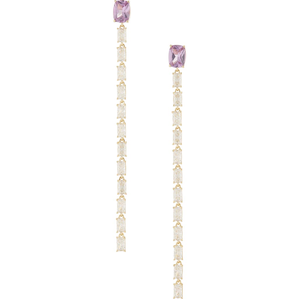 Nadri Cubic Zirconia Linear Drop Earrings In Multi