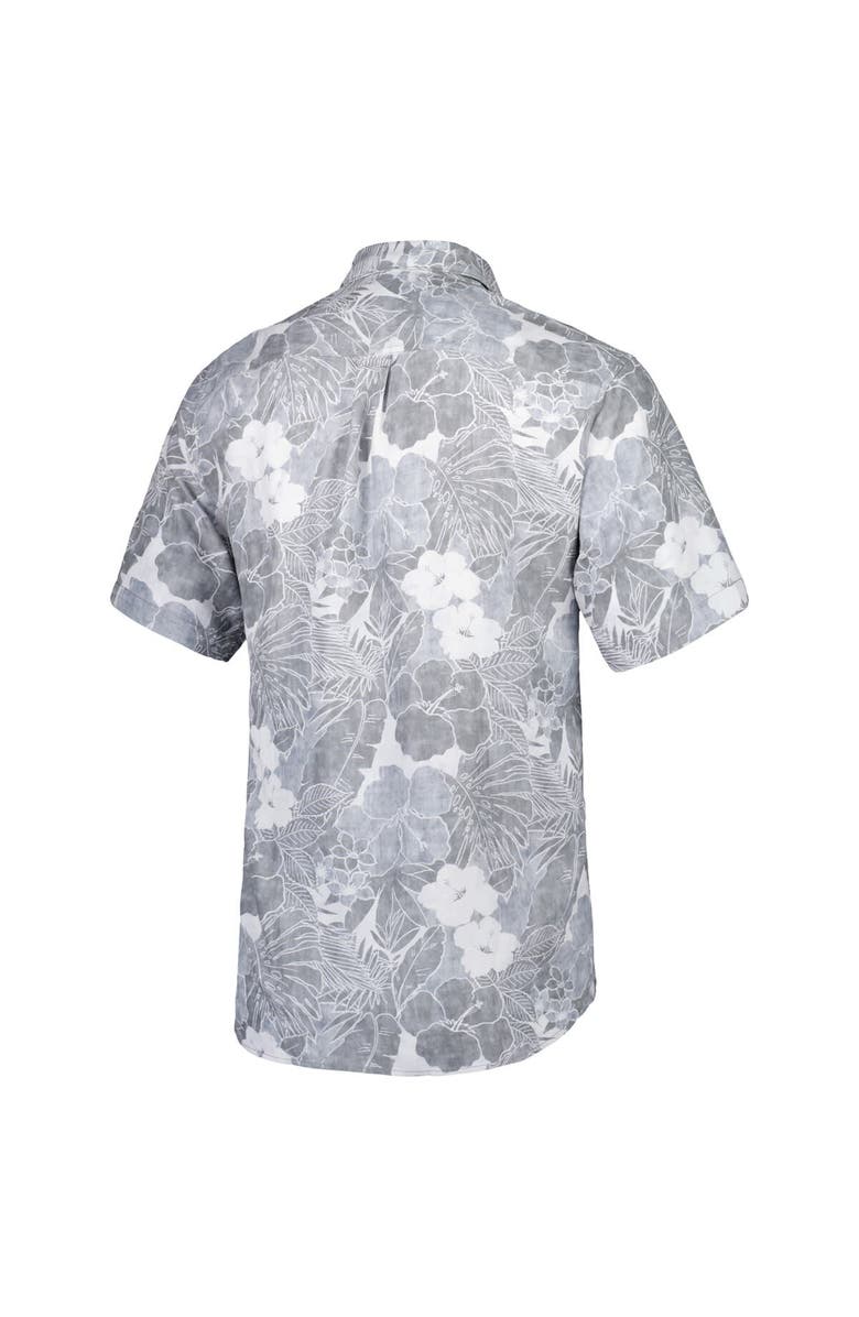 Tommy Bahama Men's Tommy Bahama Gray Philadelphia Eagles Coconut Point Playa Floral Camp IslandZone Button-Up Shirt, Alternate, color, 