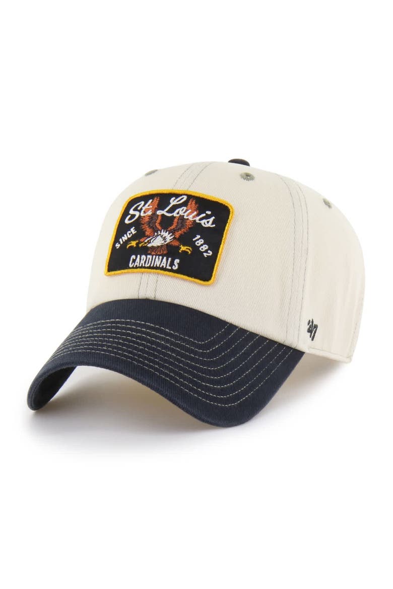 Men's '47  Natural/Black St. Louis Cardinals Keepsake Collection Clean Up Adjustable Hat, Alternate, color, Natural