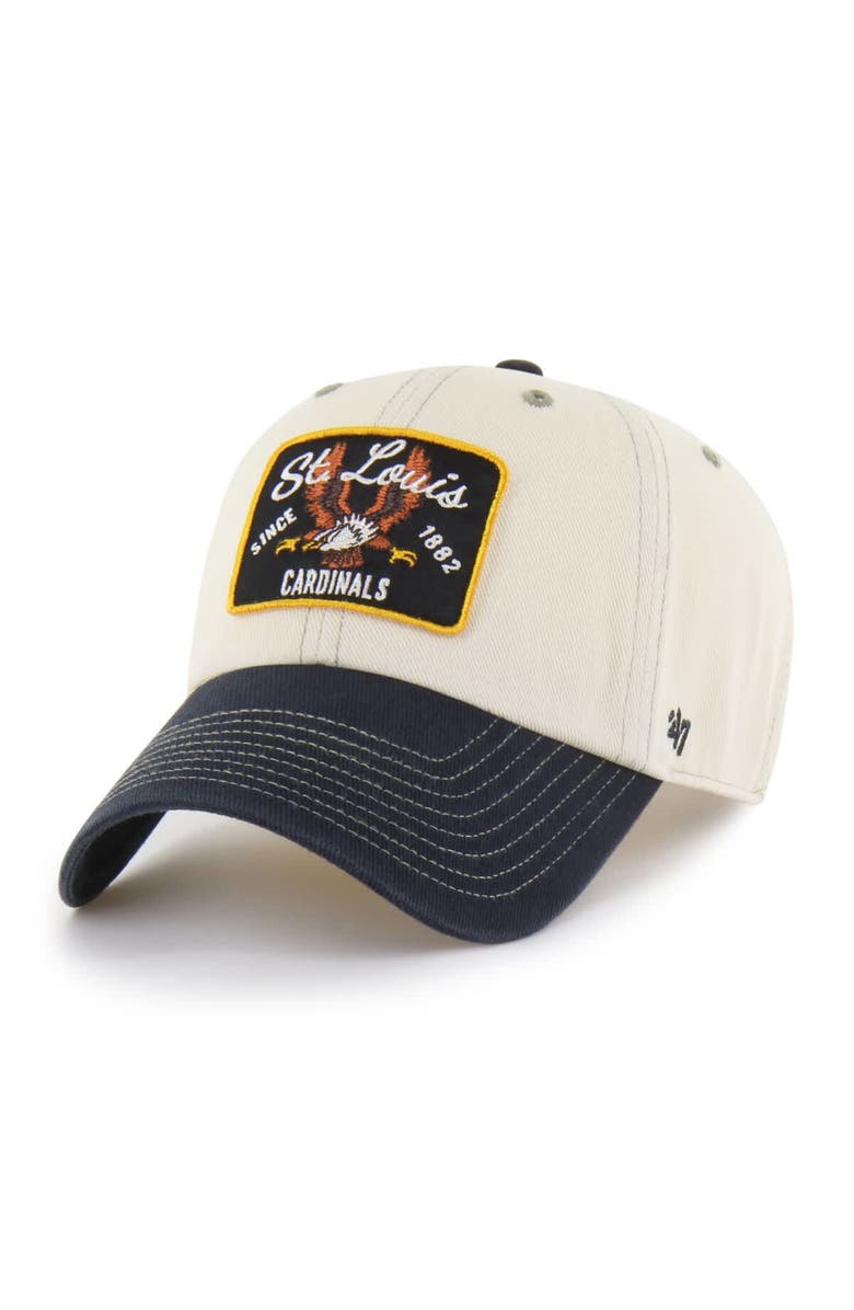 '47 Men's '47  Natural/Black St. Louis Cardinals Keepsake Collection Clean Up Adjustable Hat, Alternate, color, Natural