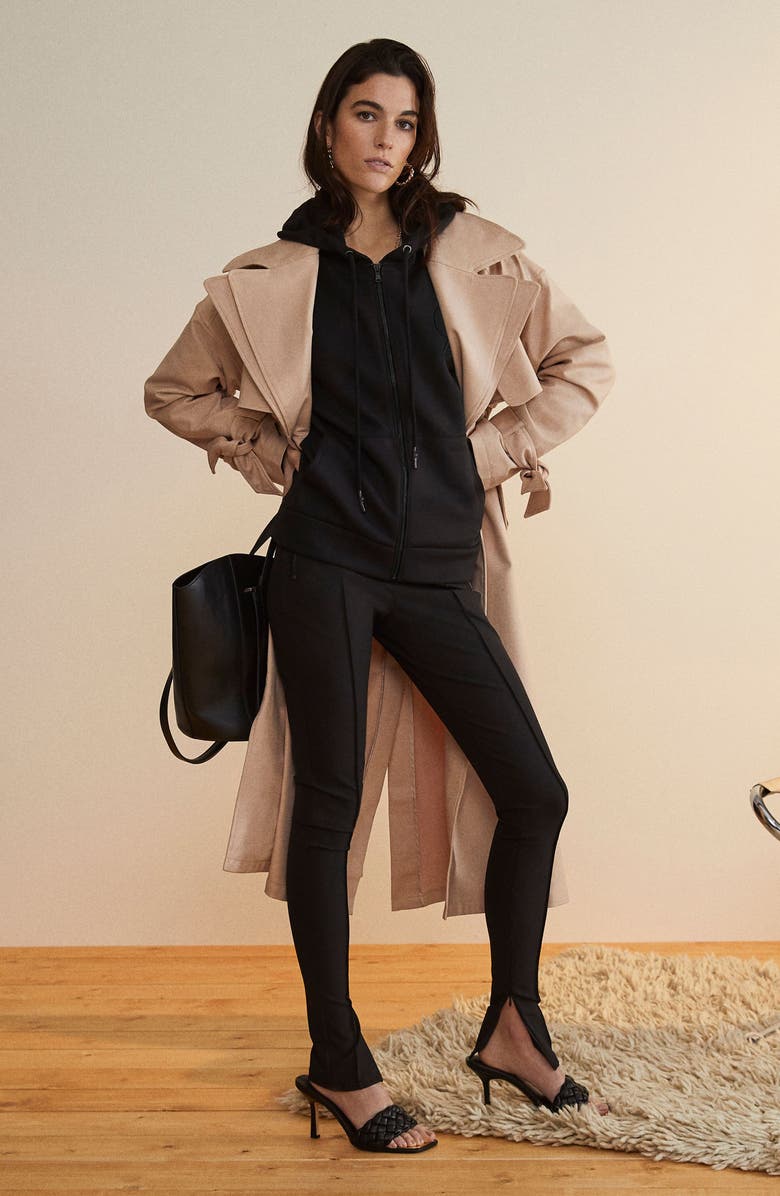 River Island Zip-Up Logo Hoodie, Alternate, color, 