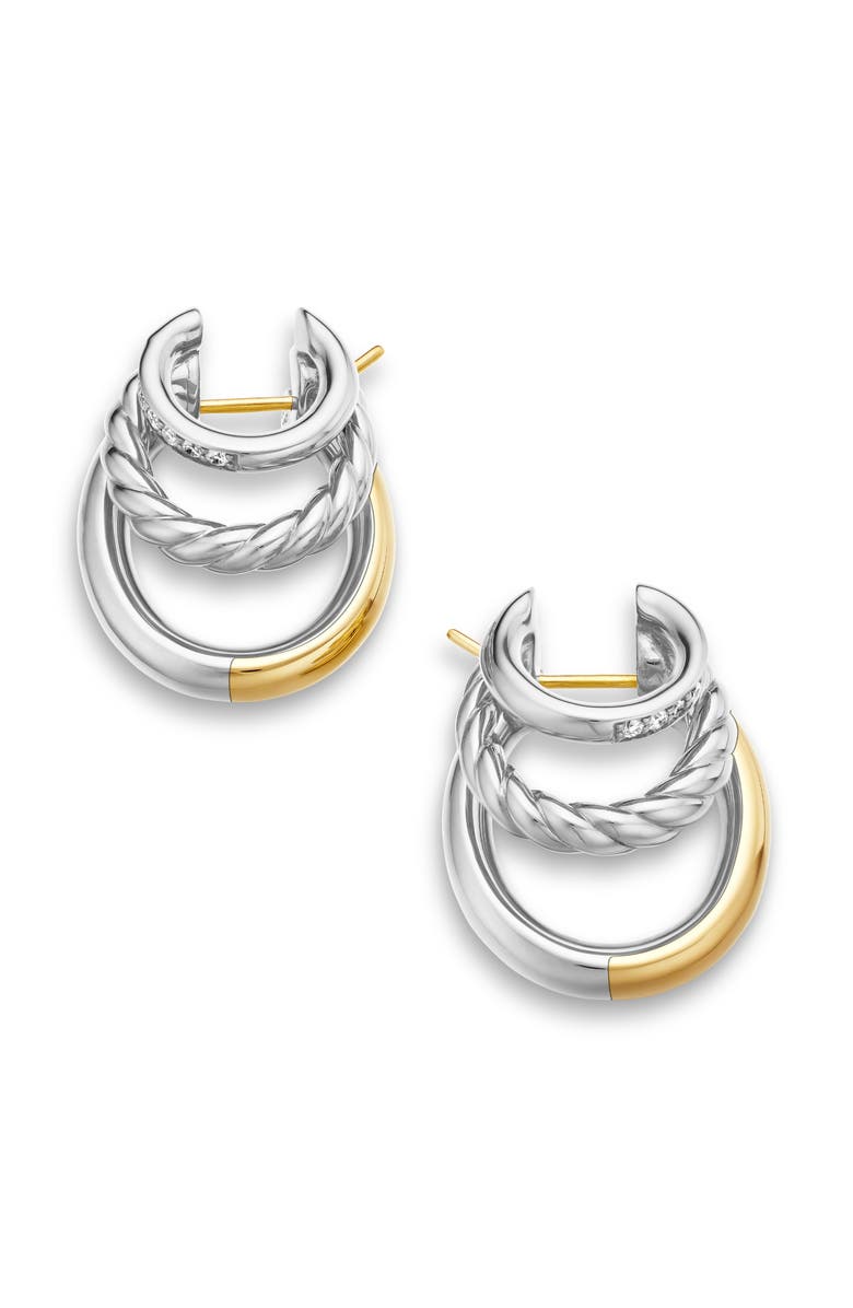 David Yurman Mercer<sup>™</sup> Pavé Diamond Multi Hoop Earrings, Alternate, color,
