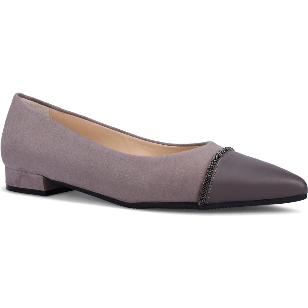 Ron White Kacie Water Resistant Pointed Toe Ballet Flat In Purple