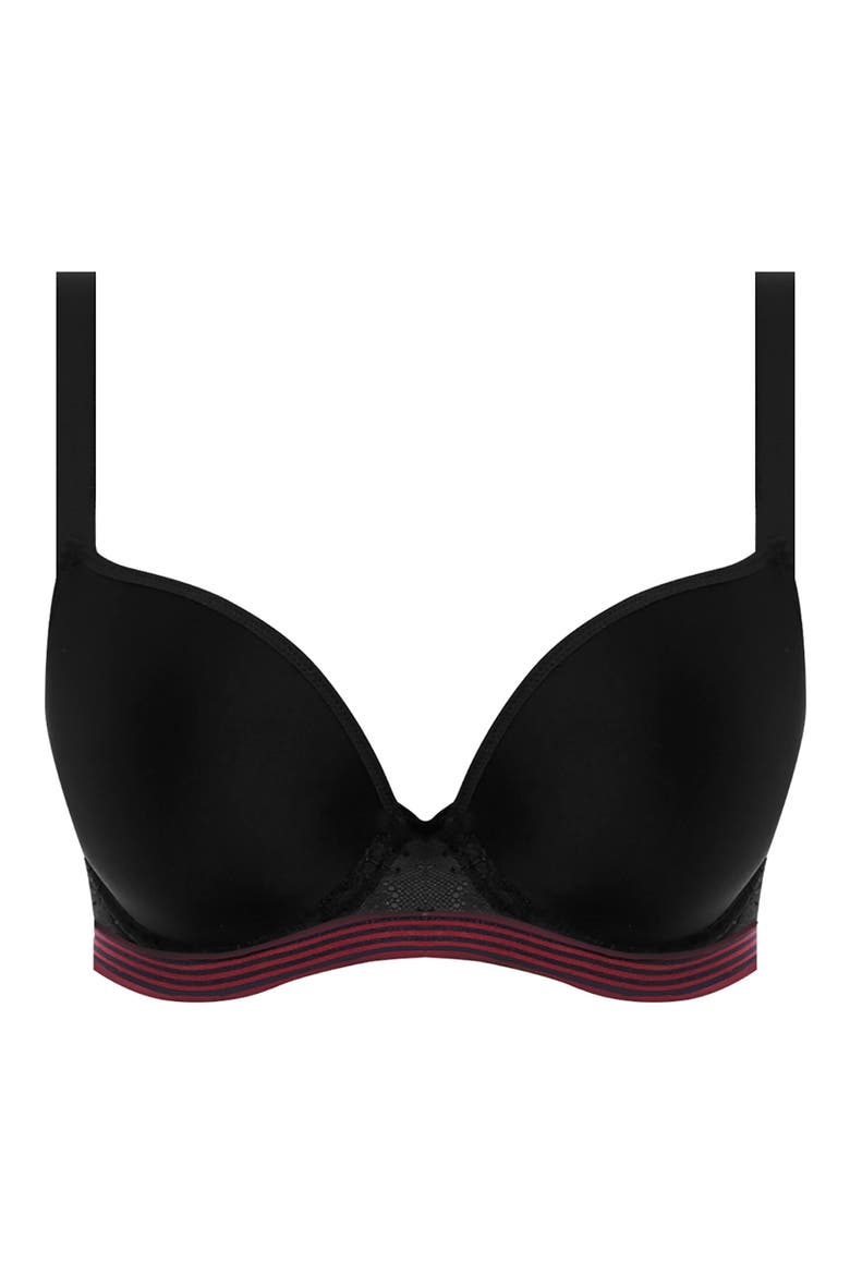 Full Figure Underwire Plunge Balconette Bra, Alternate, color, BLACK ZEBRA