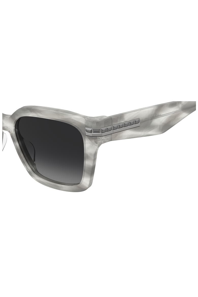 54mm Gradient Polarized Square Sunglasses, Alternate, color, GREY HAVANA/ DARK GREY SF
