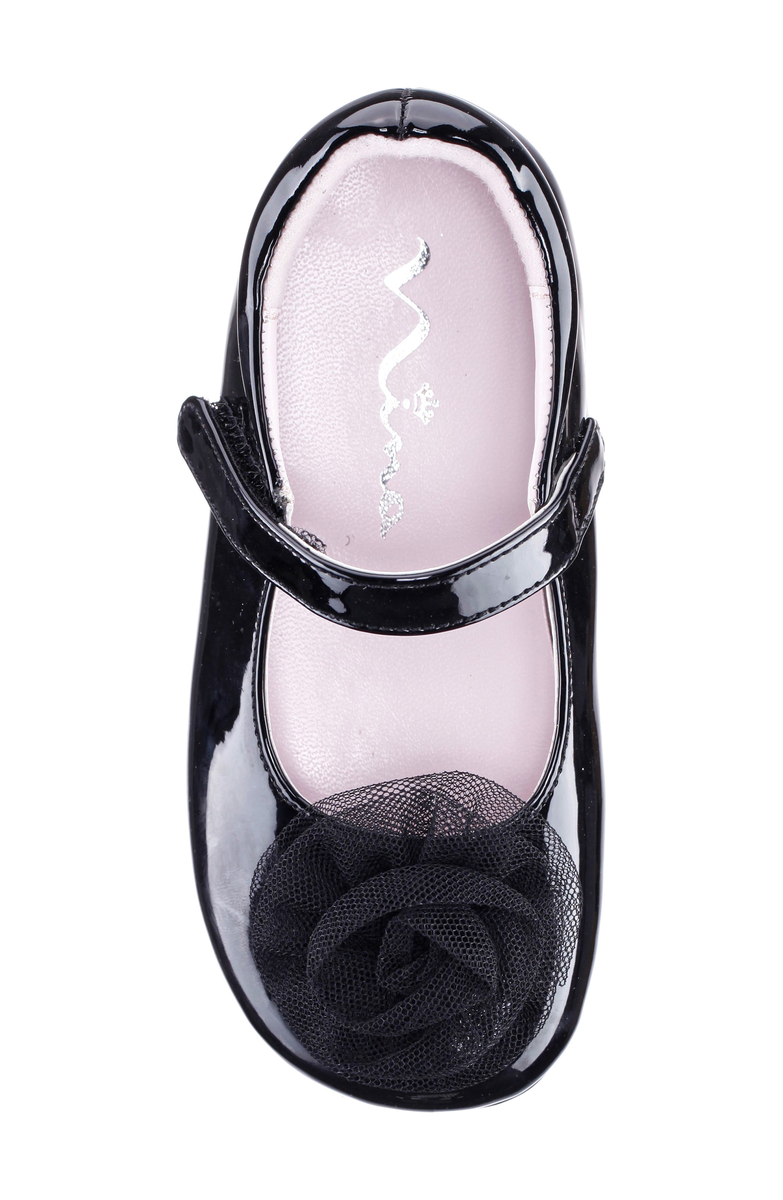 Nina Kids' Bluee Rosette Mary Jane Flat, Alternate, color, 