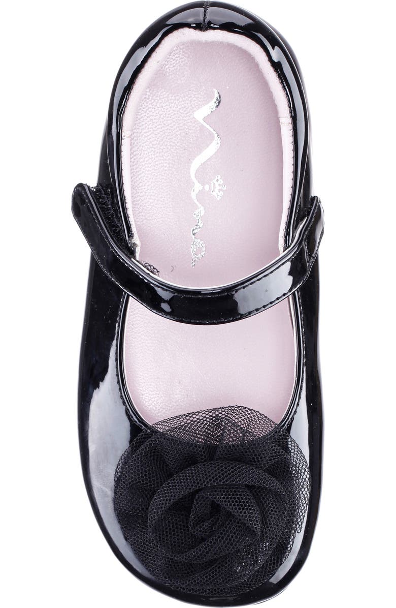Nina Kids' Bluee Rosette Mary Jane Flat, Alternate, color,