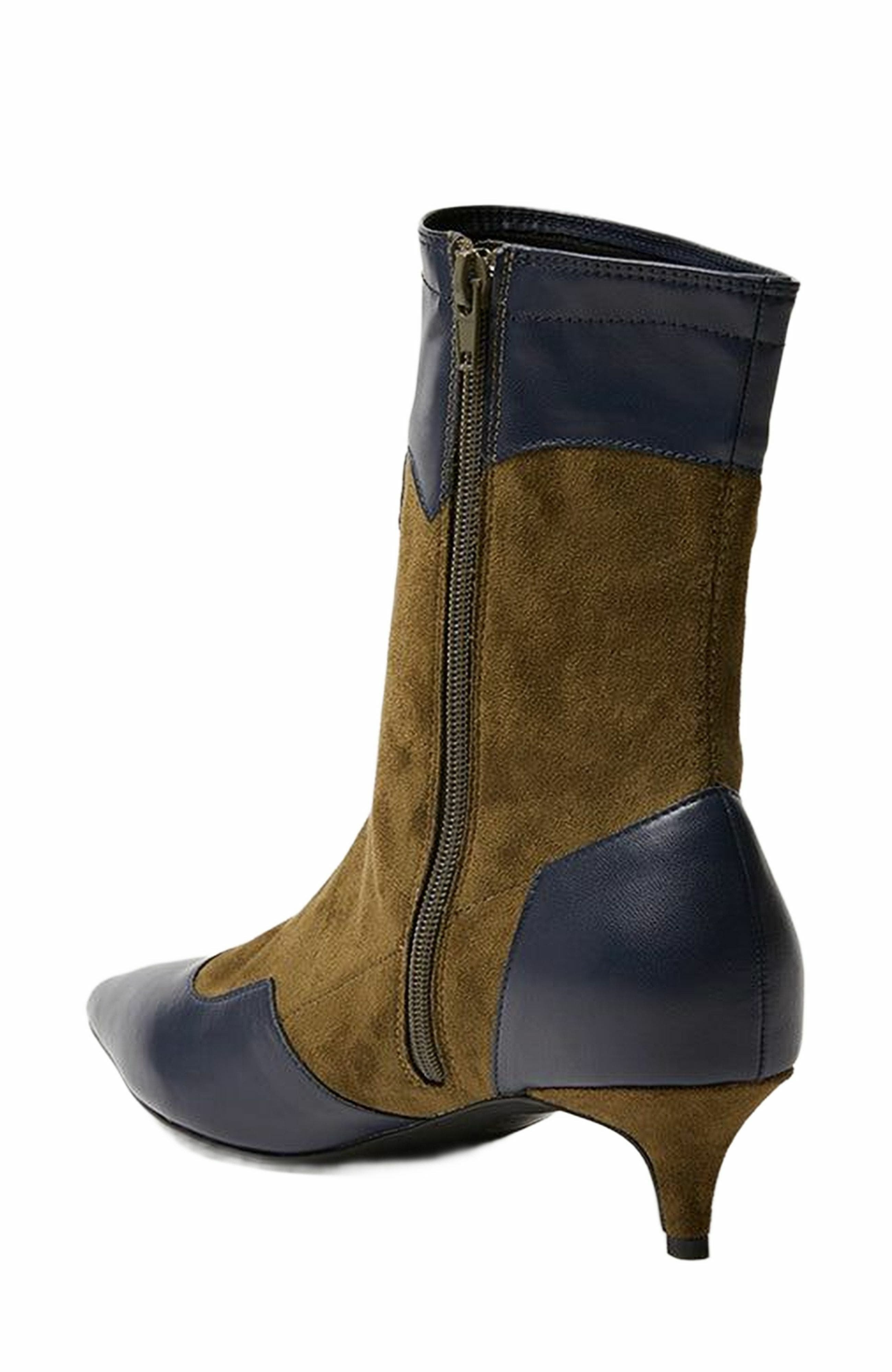 WeWoreWhat Kitten Heel Western Bootie, Alternate, color, 