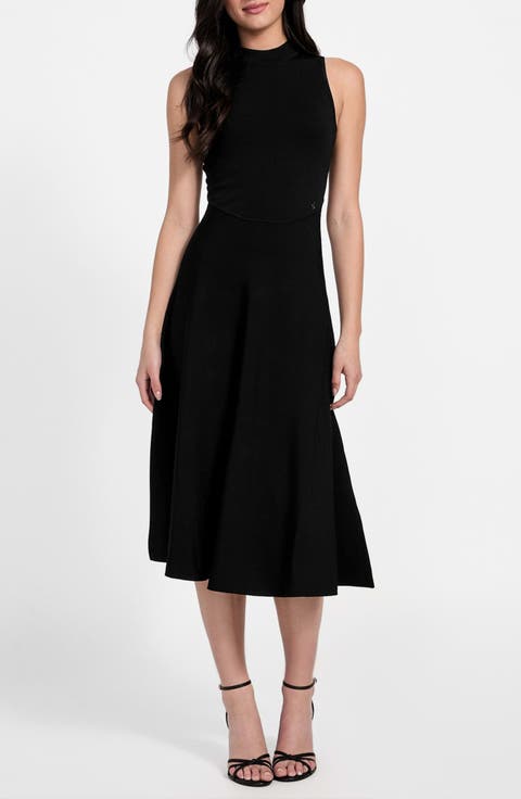 Cassandra Mock Neck Midi Sweater Dress