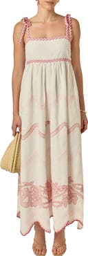 English Factory Embroidered Sleeveless Maxi Dress