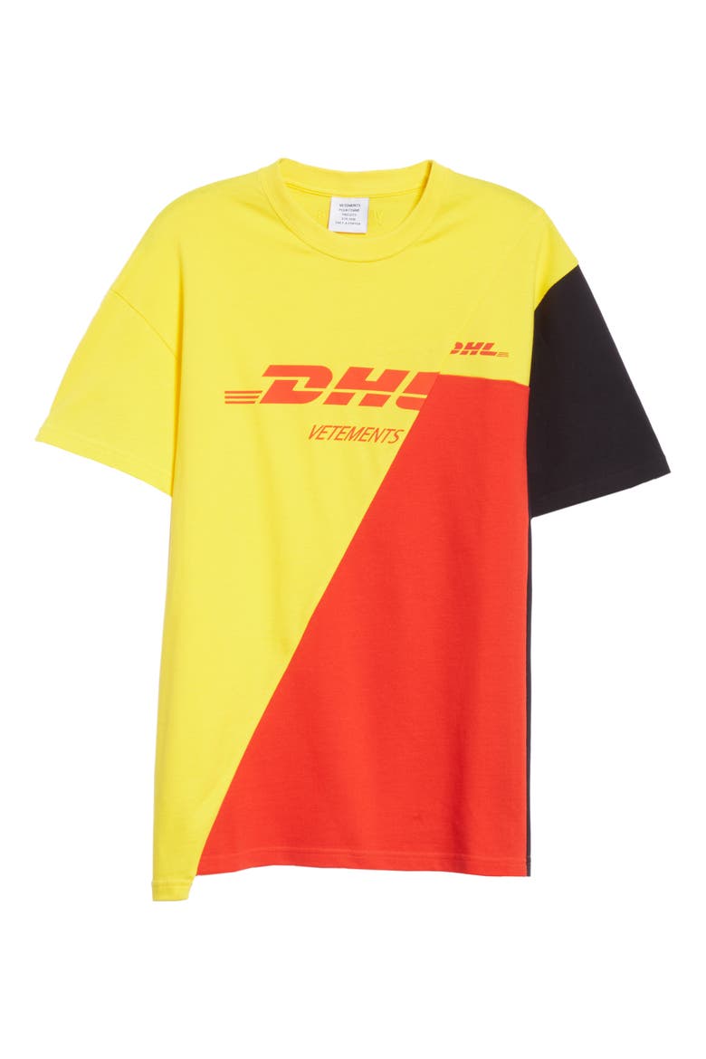 DHL Cut-Up Tee, Alternate, color, YELLOW