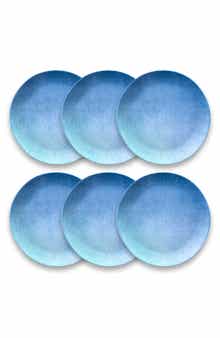 TarHong 6-Piece Oceanic Ombré Salad Plate Set