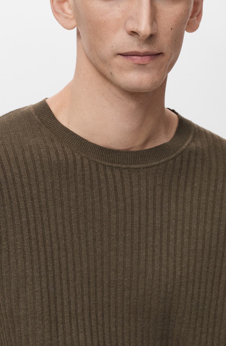 MANGO Textured Stripe Knit Top, Alternate, color, 