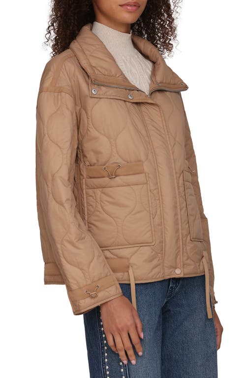 Avec Les Filles Onion Quilted Jacket In Brown