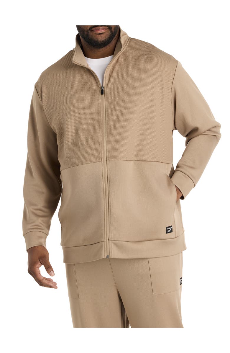Reebok Big & Tall Birdseye Performance Double-Knit Hoodie, Main, color, Grainy Grey