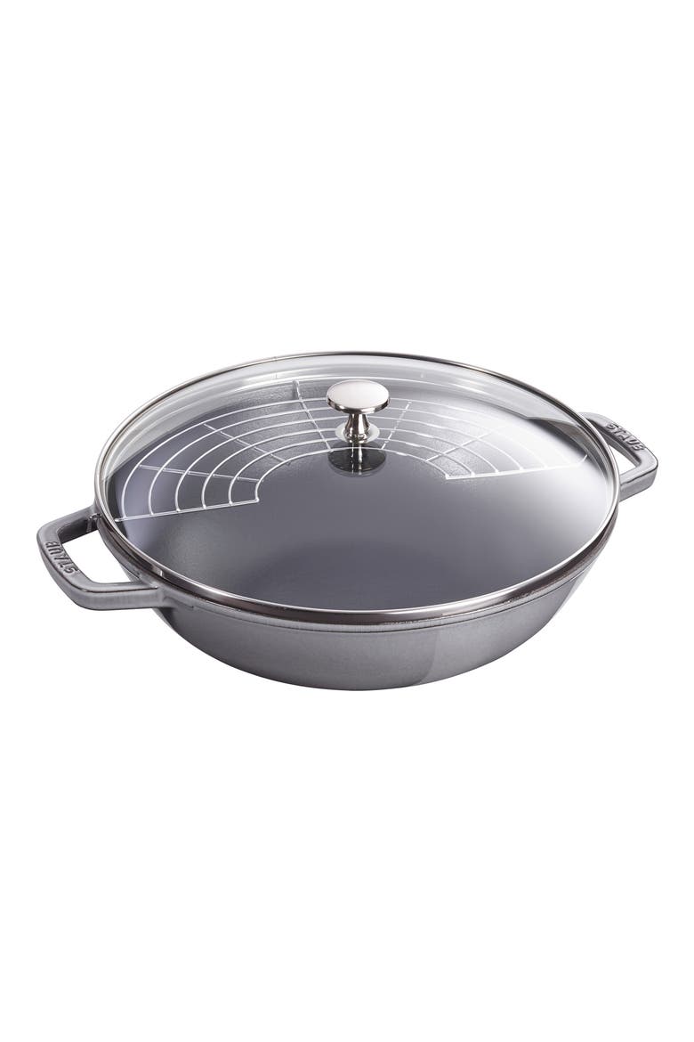 4.5-Quart Enameled Cast Iron Perfect Pan, Main, color, GRAPHITE