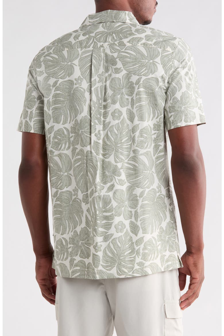 Foray Leaf Camp Shirt, Alternate, color, BONE WHITE