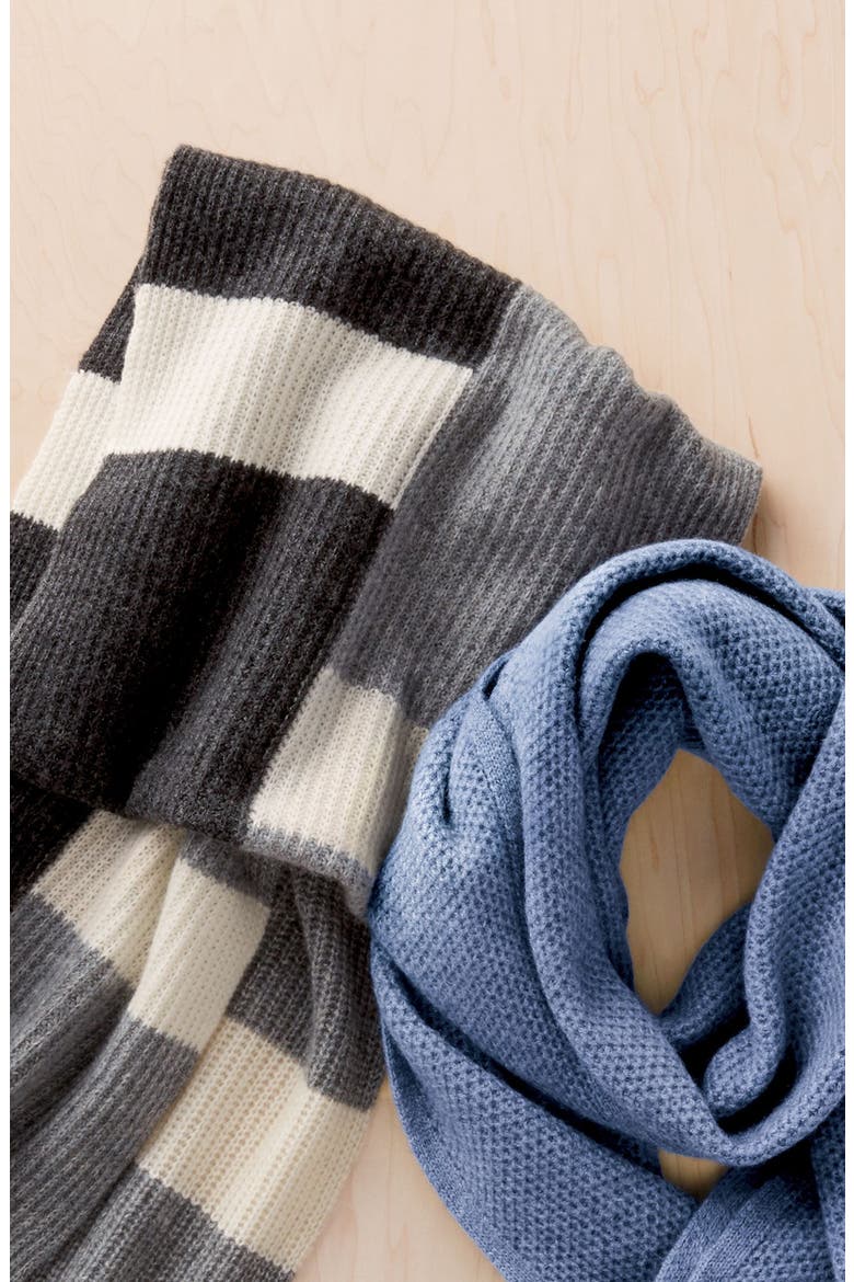 Knit Cashmere Infinity Scarf, Alternate, color, RED CORDOVAN