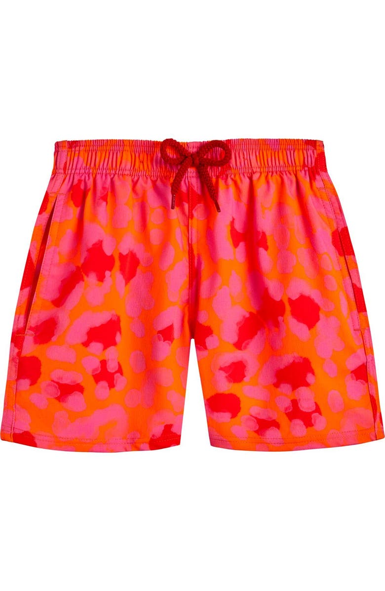 Vilebrequin Kids' New Leopard Stretch Swim Trunks, Main, color,