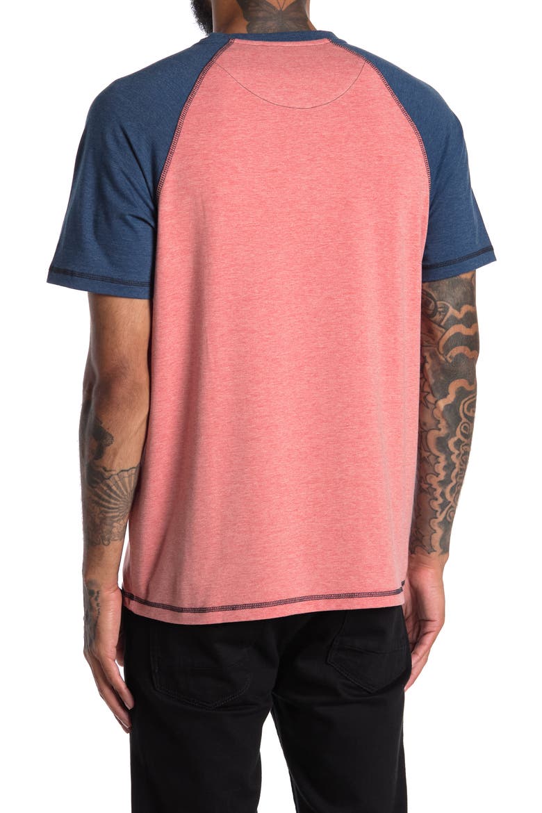 FLAG AND ANTHEM Short Sleeve Performance T-Shirt, Alternate, color, RED/ NAVY HEATHER