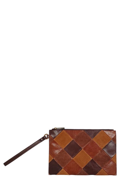 Patchwork Leather Clutch