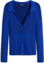 Desigual Rib V-Neck Cardigan