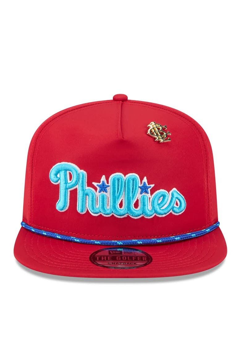 Men's New Era  Red Philadelphia Phillies 2025 Big League Chew Golfer Snapback Hat, Alternate, color, Red