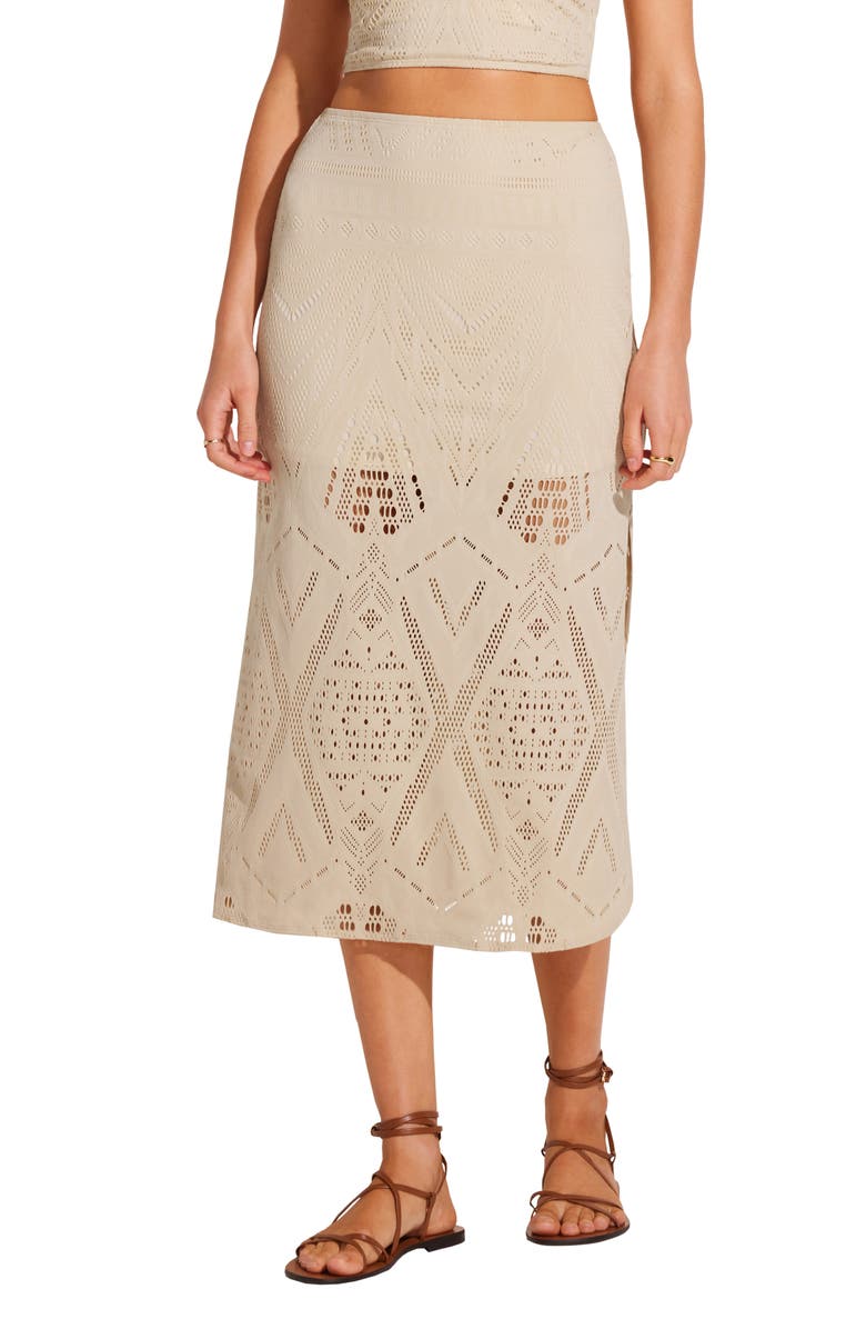 Vitamin A<sup>®</sup> Harper Crochet Lace Cover-Up Midi Skirt, Main, color, 