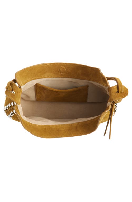 Reformation Medium Rosetta Shoulder Bag In Bog Suede With Studs