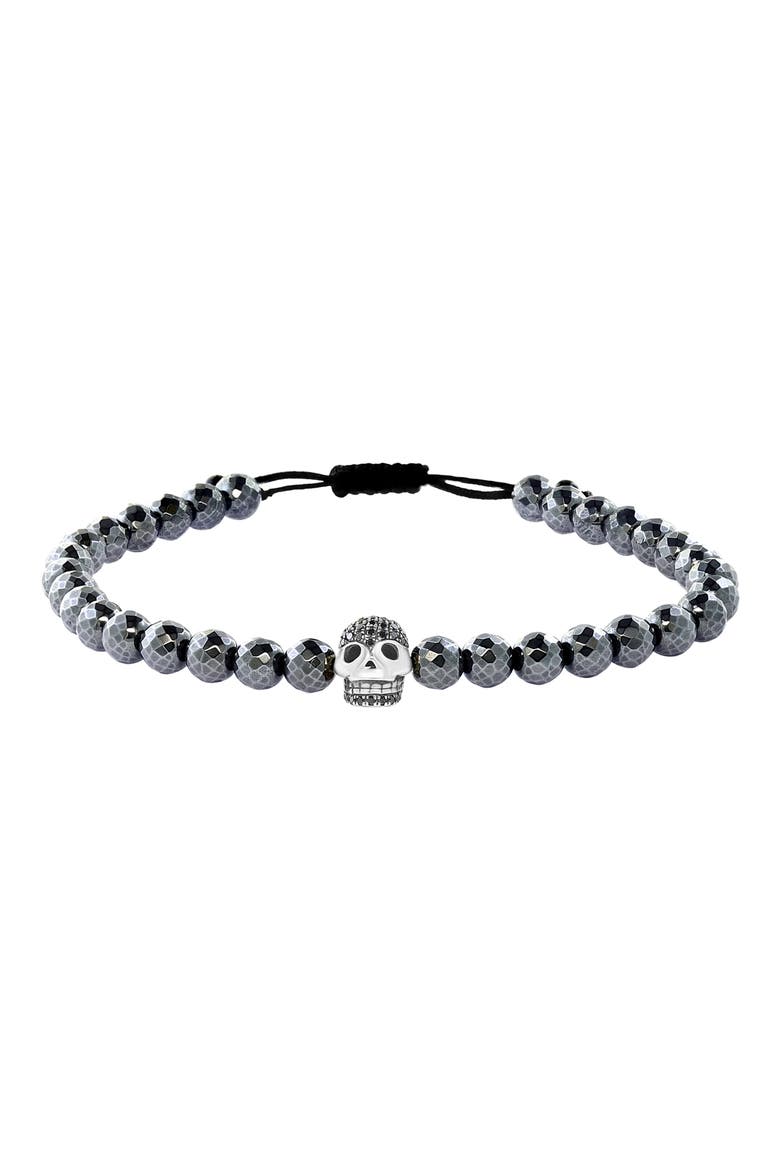 Black Diamond Bead Bracelet - 0.21ctw, Main, color, BLACK