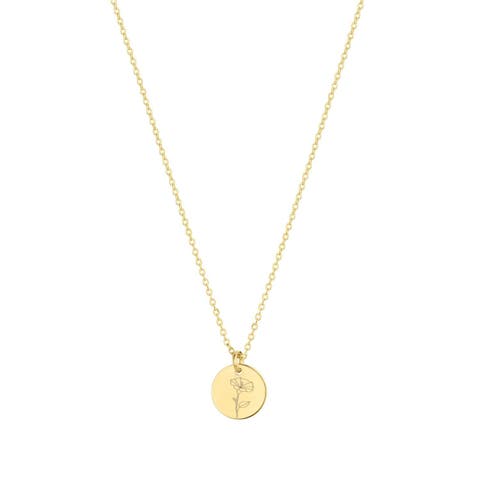 Lily Birth Flower Necklace