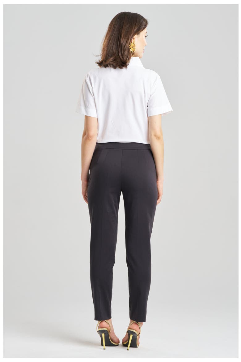 COTTON CHINO Side Zip Tapered Pant, Alternate, color, BLACK