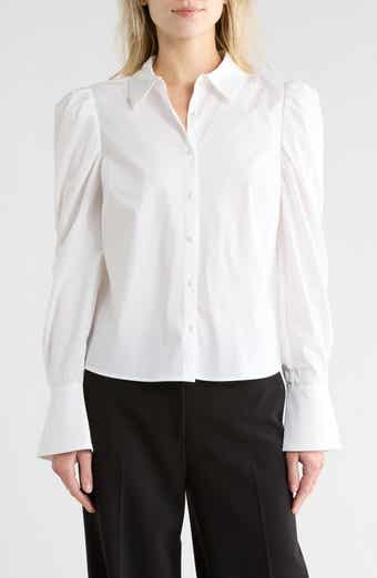 JASON WU Pleated Shoulder Button-Up Shirt