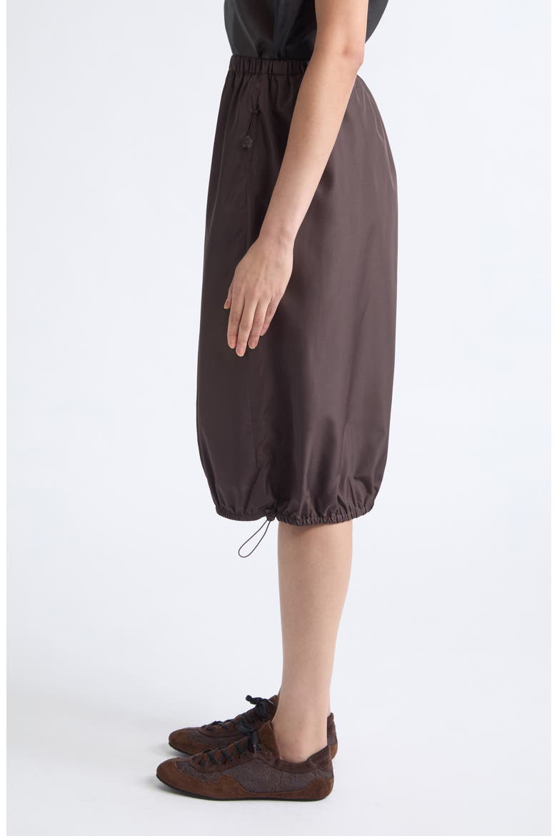 Fie Recycled Polyester Midi Skirt, Alternate, color, BROWN