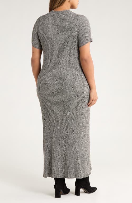 Nordstrom Flare Rib Sweater Dress In Gray