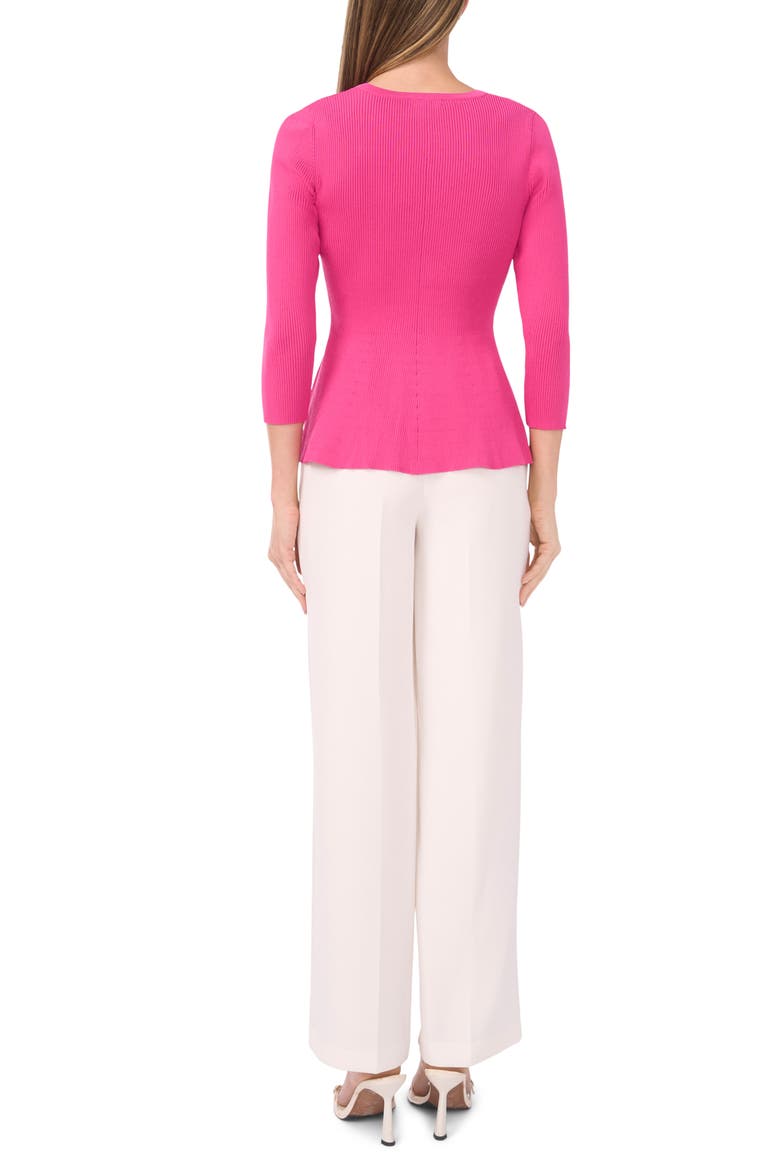 Rib Peplum Sweater, Alternate, color, ROSE VIOLET