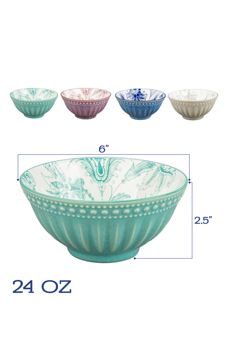 BIA Cordon Bleu Sonata 4-Piece Assorted Ceramic Bowl Set, Alternate, color, Multi